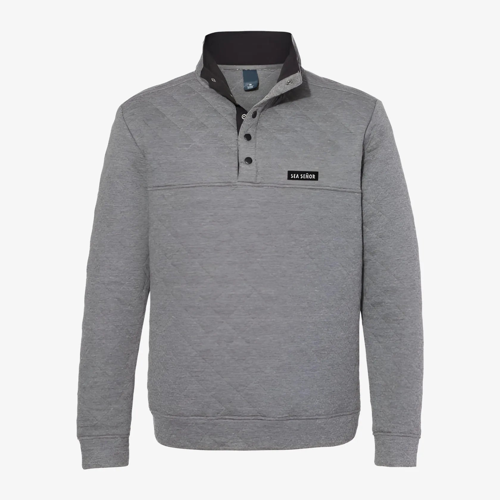 Quilted snap sweatshirt sales